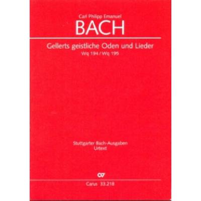 9790007051846 - Gellerts geistliche Oden + Lieder WQ 194 + 195