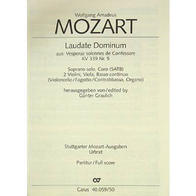 9790007059729 - Laudate dominum (Vesperae solennes de confessore KV 339)