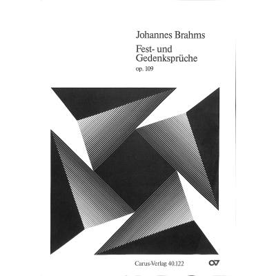 9790007062422 - Fest und Gedenksprüche op 109