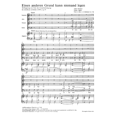 9790007082307 - Einen andern Grund kann niemand legen op 74 (Weihegesang)