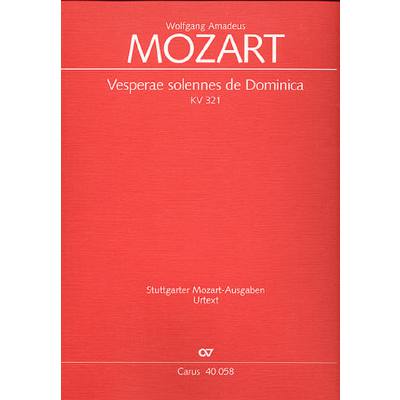9790007083885 - Vesperae solennes de dominica KV 321 9790007083885 - Vesperae solennes de dominica KV 321