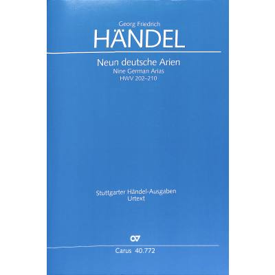 9790007086695 - 9 deutsche Arien HWV 202-210