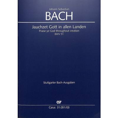 9790007087128 - Kantate 51 jauchzet Gott in allen Landen BWV 51