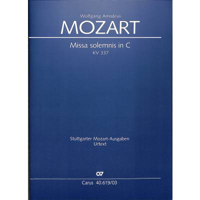 9790007088590 - Missa solemnis C-Dur KV 337