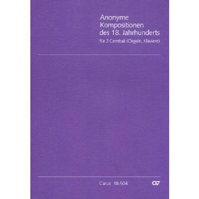 9790007091637 - Anonyme Kompositionen des 18 Jahrhunderts