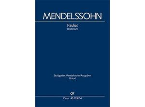 9790007092122 - Stuttgarter Ausgaben (Urtext)   Paulus op36 Klavierauszug deutscher Text - Felix Mendelssohn Bartholdy Kartoniert (TB)