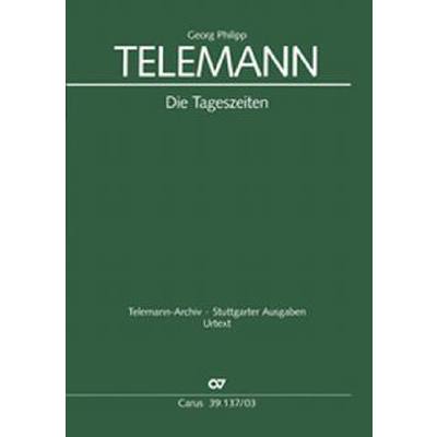 9790007092245 - Die Tageszeiten TWV 2039 - Kantatenzyklus