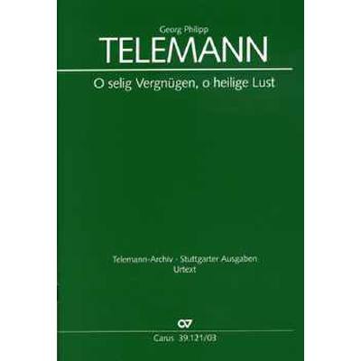 9790007096229 - O selig vergnügen o heilige Lust TWV 1 1212