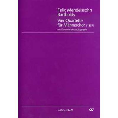 9790007096335 - 4 Quartette für Männerchor (1837)