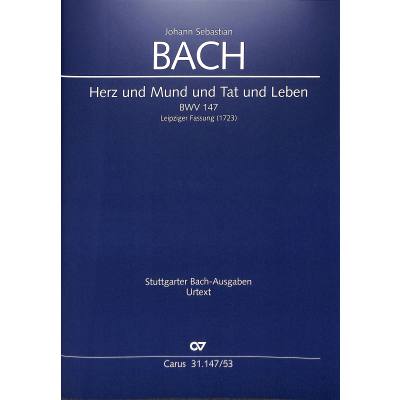 9790007097066 - Kantate 147 Herz und Mund und Tat und Leben BWV 147 | Leipziger Fassung