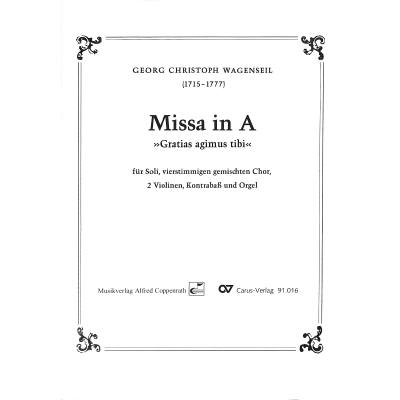 9790007113872 - Missa in A (Gratias agimus tibi)