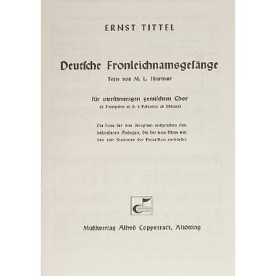 9790007120146 - Deutsche Fronleichnamsgesänge