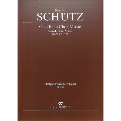 9790007187583 - Geistliche Chormusik SWV 369-380