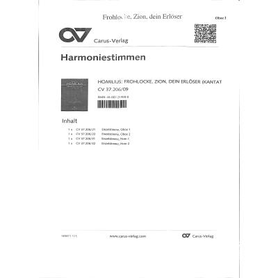 9790007214500 - Frohlocke Zion dein Erlöser HOWV 25