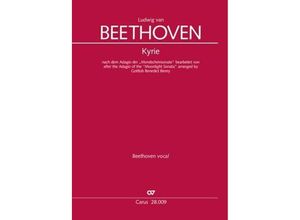 9790007240035 - Beethoven vocal   Kyrie nach dem Adagio der Mondscheinsonate (Partitur) - Ludwig van Beethoven Kartoniert (TB)