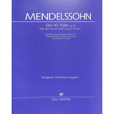 9790007240059 - Psalm 42 - Wie der Hirsch schreit nach frischem Wasser op 42