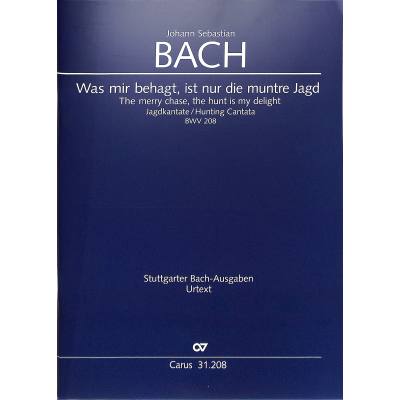 9790007244538 - Kantate 208 was mir behagt ist nur die muntre Jagd BWV 208