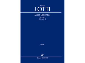 9790007311896 - Missa Sapientiae (Klavierauszug) - Antonio Lotti Kartoniert (TB)