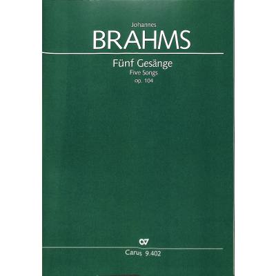 9790007312961 - 5 Gesänge op 104