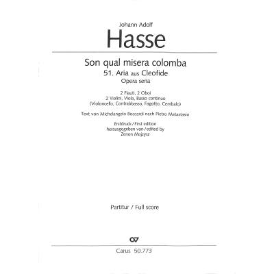 9790007338718 - Son qual misera colomba (aus Cleofide)