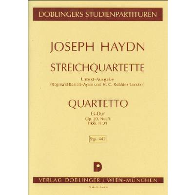 9790012154389 - Quartett Es-Dur op 20 1 Hob 331