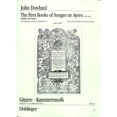 9790012185482 - First book of songs and ayres 1