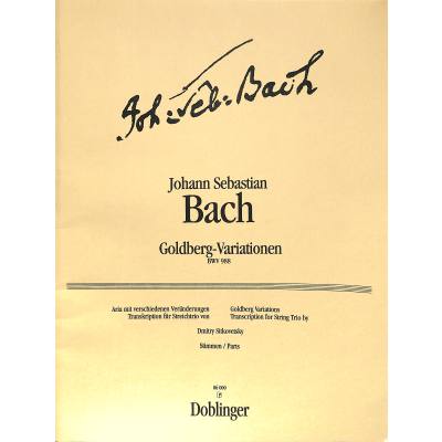 9790012400516 - Goldberg Variationen BWV 988