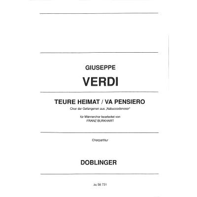 9790012403418 - Teure Heimat (Chor der Gefangenen) | Va pensiero (Gefangenenchor aus Nabucco)