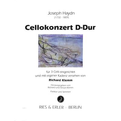 9790013020553 - Cellokonzert D-Dur für 3 Celli