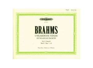 9790014009427 - Ungarische Tänze für Klavier zu 4 HändenBd1 - Johannes Brahms Geheftet