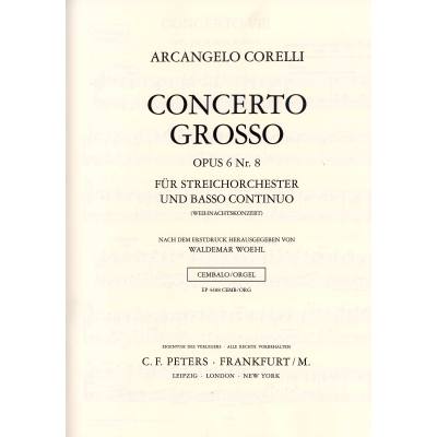 9790014028091 - Concerto grosso g-moll op 6 8