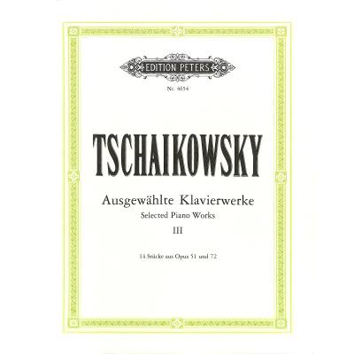 9790014030834 - Tchaikovsky Peter Ilyich Selected Piano Works -- 14 Pieces from Opp 51 72