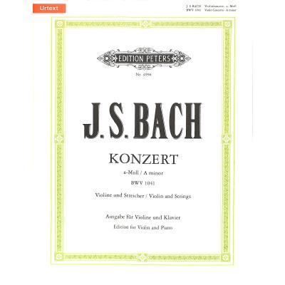 9790014035334 - Bach Johann Sebastian Konzert für Violine Streicher und Basso continuo a-Moll BWV 1041   URTEXT