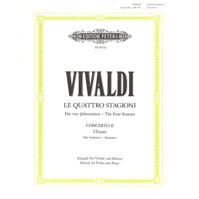 9790014072469 - Konzerte für Violine und Streichorchester Die Jahreszeiten op8 Klavierauszug Nr2 Der Sommer g RV 315 - Antonio Vivaldi Kartoniert (TB) 9790014072469 - Konzerte für Violine und Streichorchester Die Jahreszeiten op8 Klavierauszug Nr2 Der Sommer g RV 315 - Antonio Vivaldi Kartoniert (TB)