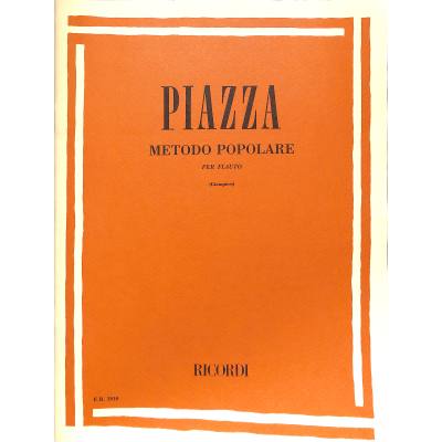 9790041829104 - Metodo popolare per flauto