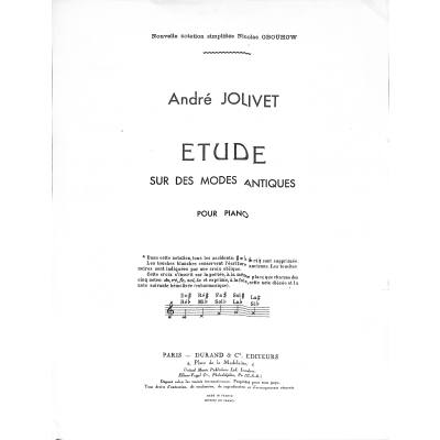 9790044059911 - Etude sur des modes antiques