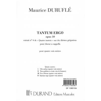9790044065981 - Tantum ergo (aus 4 Motetten op 9)