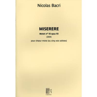 9790044093298 - Miserere | Motette 10 op 93