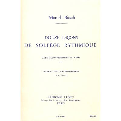 9790046214905 - 12 lecons solfege rhythmique cle de sol sans accompagnement A