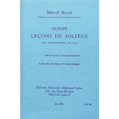 9790046238116 - 15 lecons de solfege - 3 cles melangees version b sans