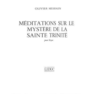 9790046246562 - Meditations sur le mystere de la Sainte Trinite