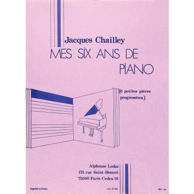 9790046274510 - Mes 6 ans de piano - 6 petites pieces progressives