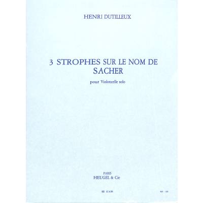 9790047326300 - 3 strophes sur le nom de Sacher