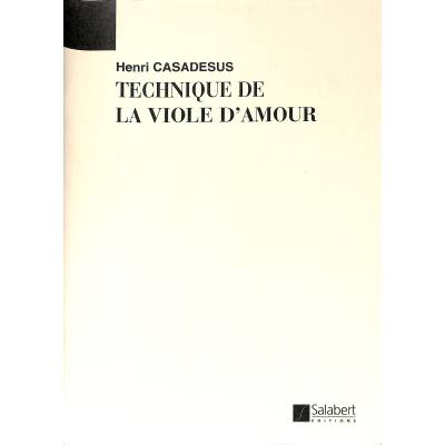 9790048014138 - TECHNIQUE DE LA VIOLE D´AMOUR