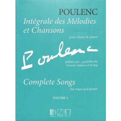 9790048060180 - Integrale des melodies et chansons 1 | Complete songs