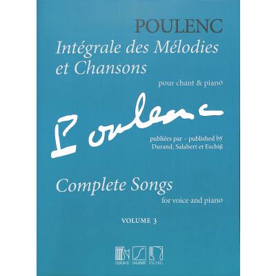 9790048060197 - Integrale des melodies et chansons 3 | Complete songs