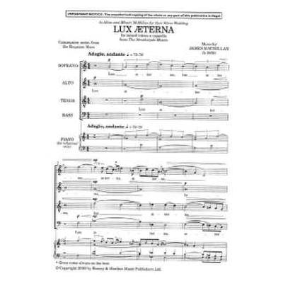 9790060120558 - Lux aeterna (Strathclyde Motets)