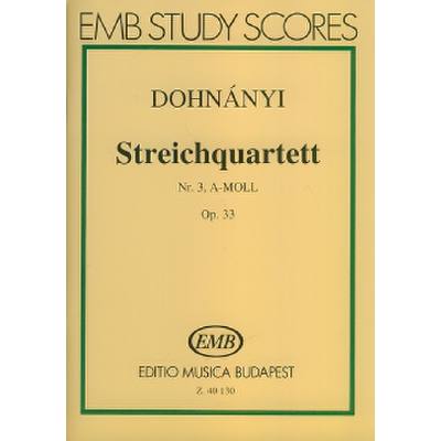 9790080401309 - Streichquartett 3 a-moll op 33