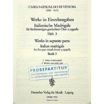 9790200471496 - Ausgewählte Chorwerke in Einzelausgaben | Italienische Madrigale 3