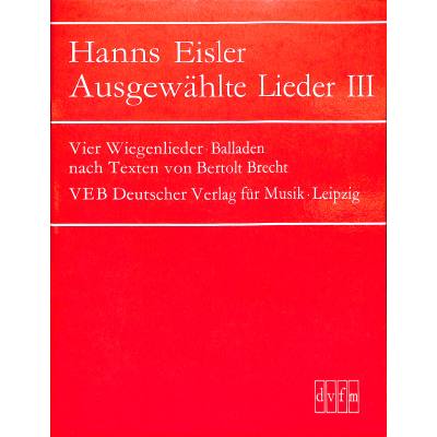 9790200490411 - Ausgewählte Lieder 3  Brecht Texte